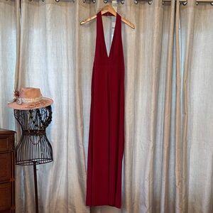 Anthro Beauty! Jill Stuart Deep Red Halter Jumpsuit